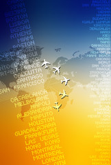 Image of world travel printed on Printed Aluminium Shower Panels