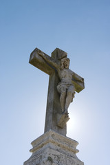 Fototapeta na wymiar statua Jezusa na krzyżu