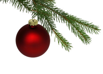 red christmas ball
