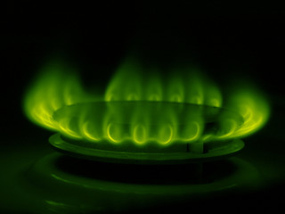flammes vertes