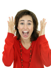 woman screaming