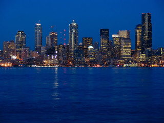 Fototapeta na wymiar Światła miasta Seattle