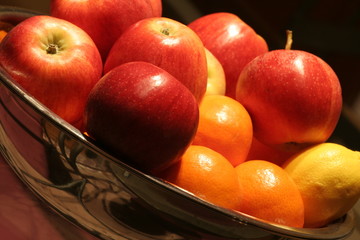 coupe pommes et oranges