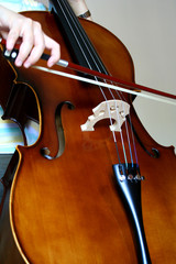 playing the cello