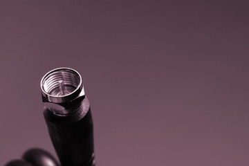 cable coax over purple