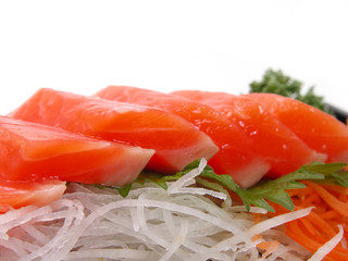 salmon sashimi