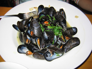 mussels on a plate