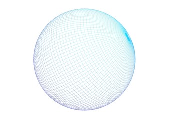 Fototapeta na wymiar 3d - wire sphere