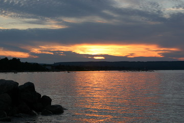 Fototapeta na wymiar northern sunset