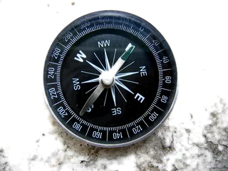 Foto op Plexiglas Poolcirkel kompas