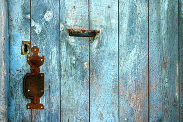 old blue door