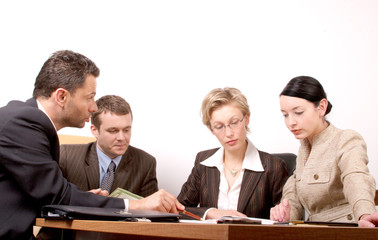 business meeting of 4 persons - part 2