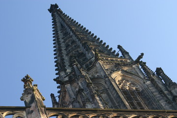 Fototapeta na wymiar Wieża Lambertikirche w Münster