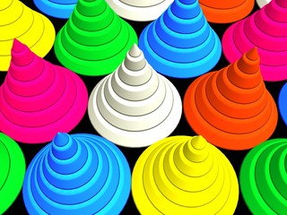 3d-colorful cones 2