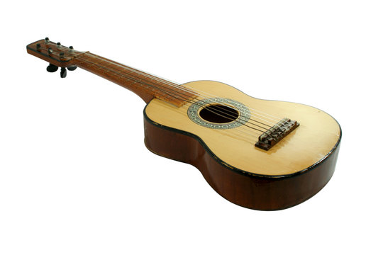 guitare d&eacute;tour&eacute; fond blanc