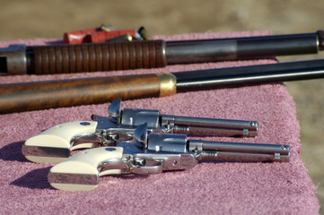 pistols, rifles and shotguns