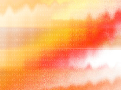 Orange Digital Wave Background