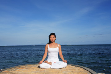 meditation by sea