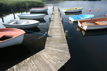 Fototapeta na wymiar łód¼ na jeziorze