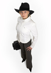 attractive young lady with briefcase