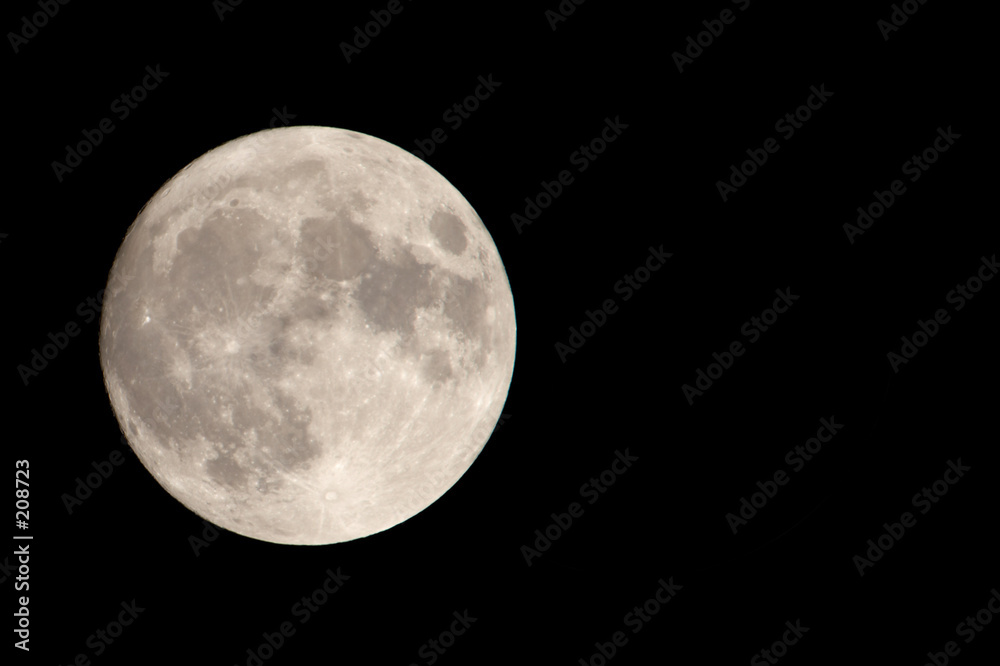 Wall mural our moon with negative space