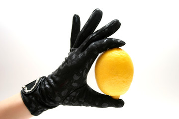 gloves & lemon
