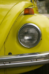 yellow car headlight