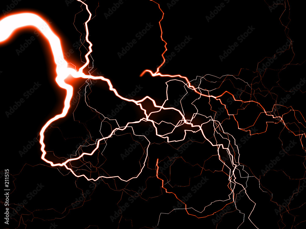 Wall mural lightning 8