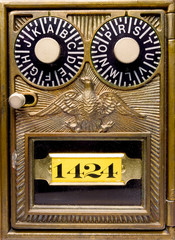 old fashioned antique lock box