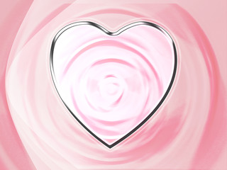 heart with pink background