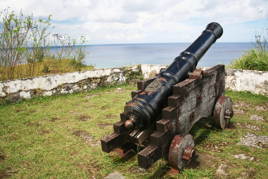 cannon facing ocean