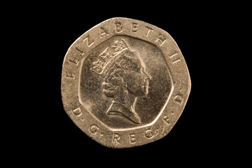 twenty pence coin