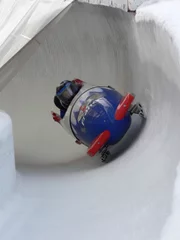 Wandaufkleber bobsleigh dans un petit virage © Steeve ROCHE