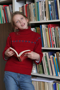 reading a book