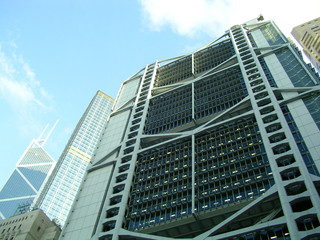 architecture hsbc building in  hong kong