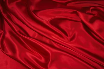 Peel and stick wall murals Dust red satin/silk fabric 1