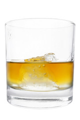 isolated whiskey tumbler