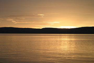 norwegian fjord sunset