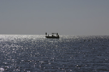relaxing on the lake