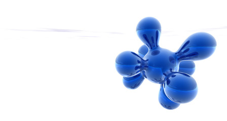 shiny blue knobbed object