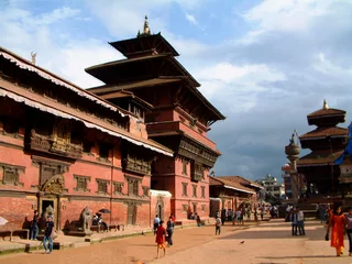 Deurstickers patan museum and durbar square, patan (lalitpur), nepal © Ralph Paprzycki