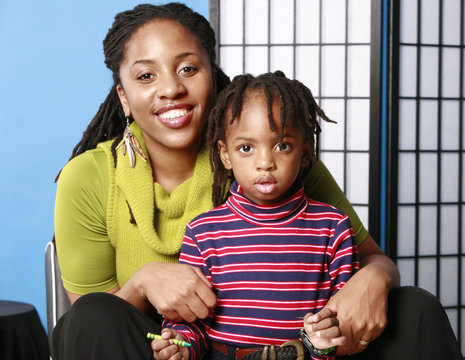 mommy and cute son