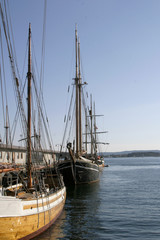 old wooden sailing ships