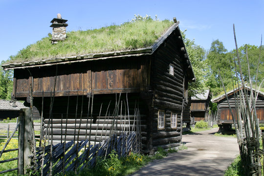 old norwegian farm house