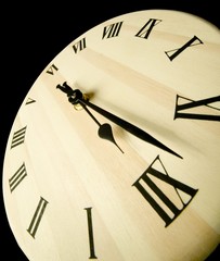 wooden clock