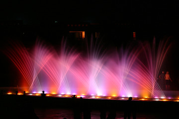 Fototapeta na wymiar light and fountain