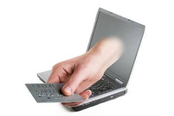 Fototapeta na wymiar online credit card