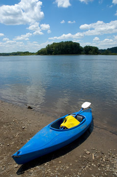 blue kayak