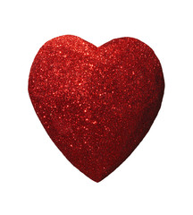 glittering heart with path