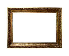 golden frame with clipping path